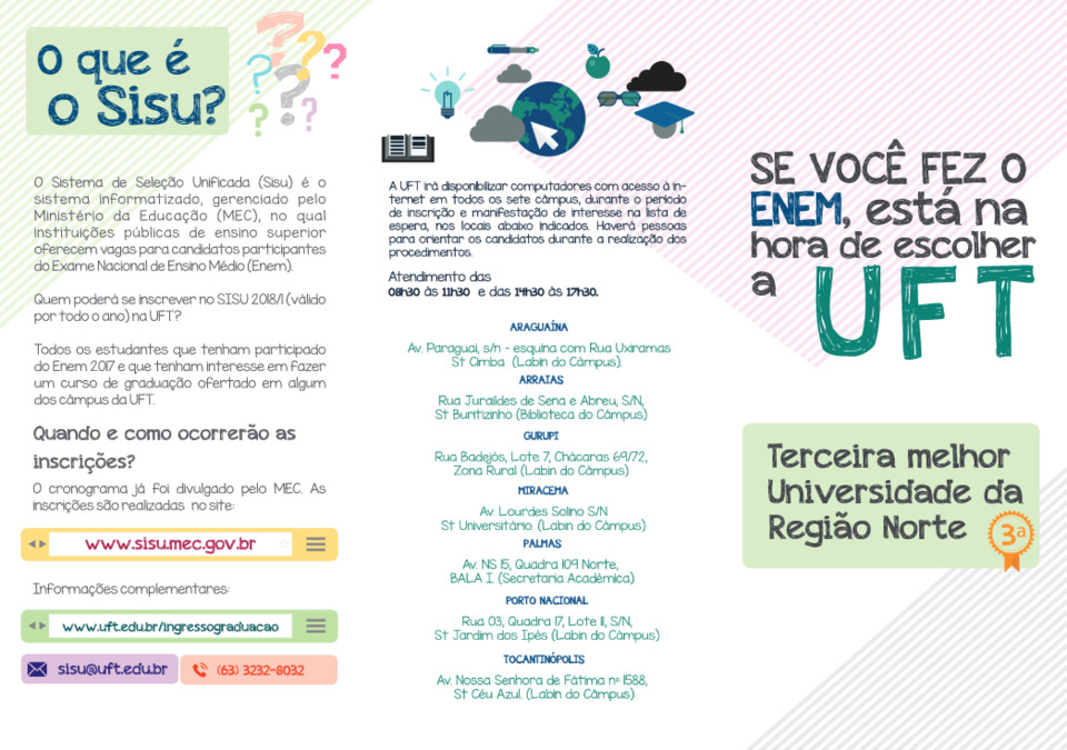 Folder de Divulgação Sisu 2018