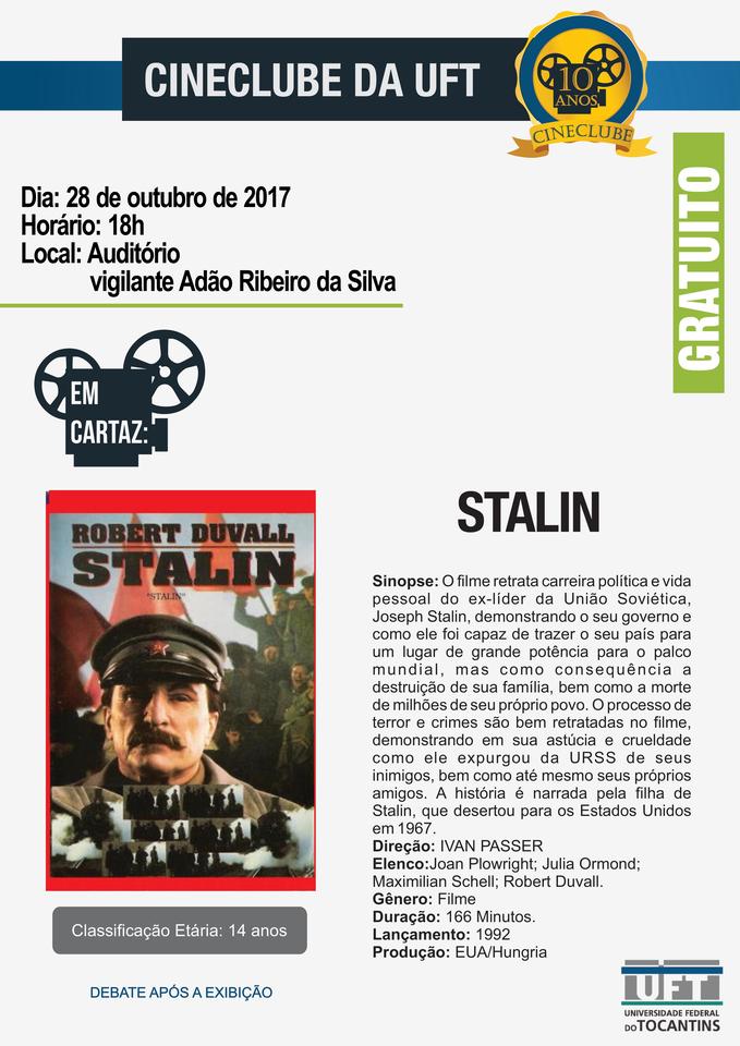Cartaz Cineclube do filme Stalin.