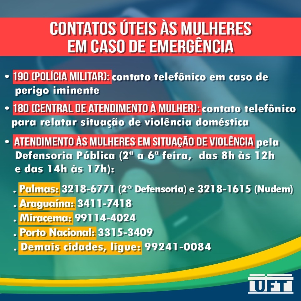 Contatos Emergenciais (Arte: Job/Sucom)