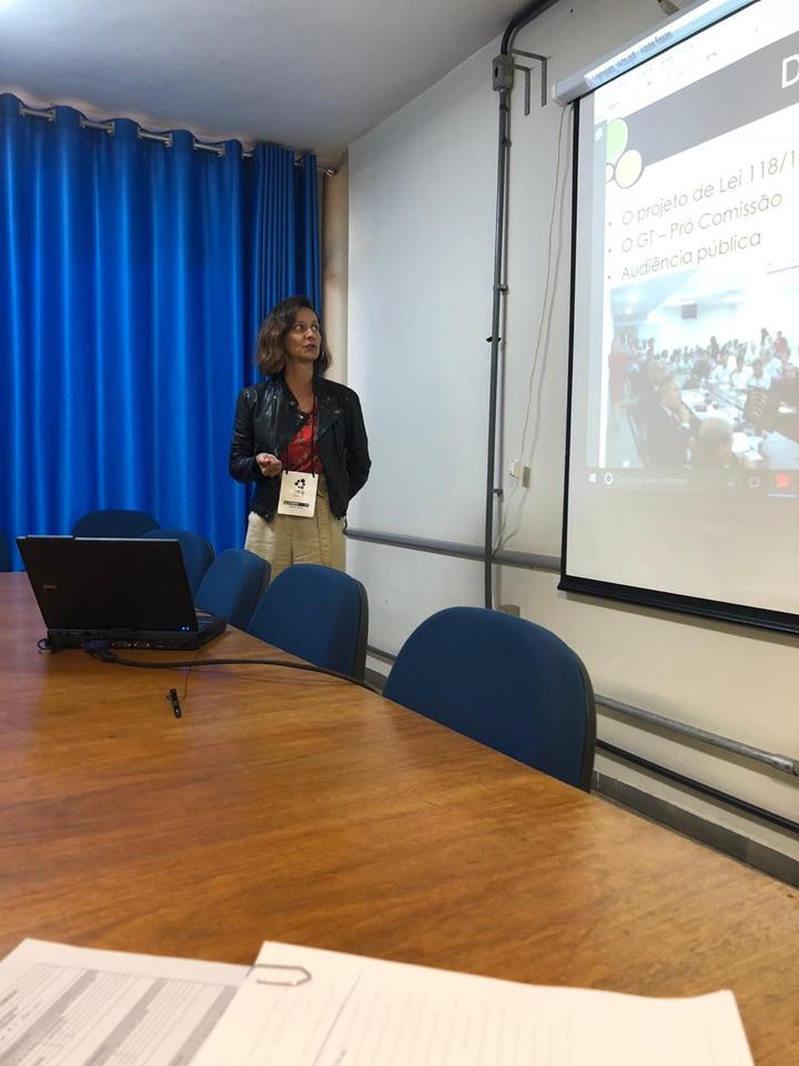 Juliana durante  premiação 