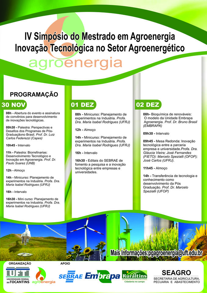IV Simpósio do Mestrado em Agroenergia