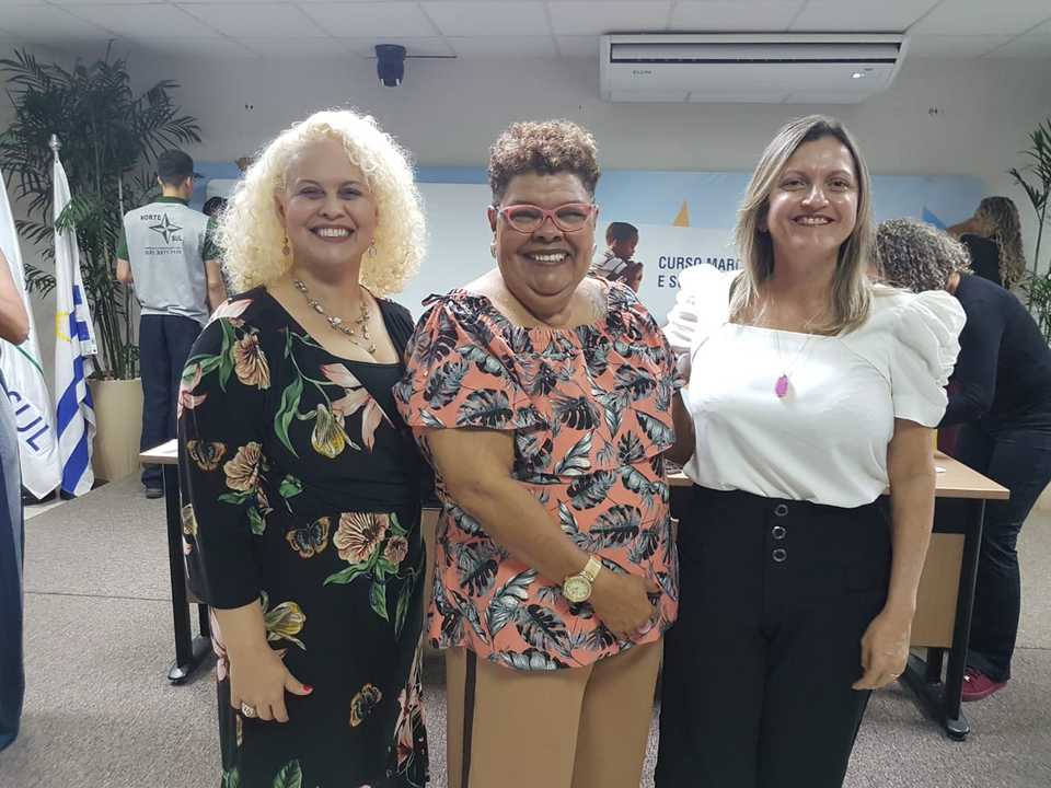 Professora Jocyléia Santana (UFT), Coordenadora Geral  do Doutorado em Educação em Rede e presidente Anped, Geovana Lunardi. Foto Divulgação