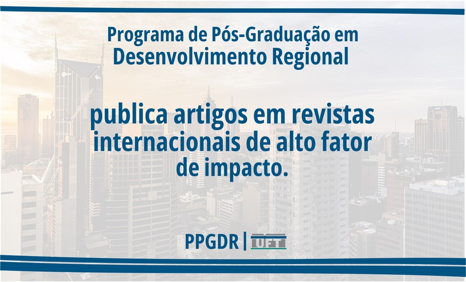 PPGDR publica artigos científicos em revistas internacionais (Arte: Job/UFT)