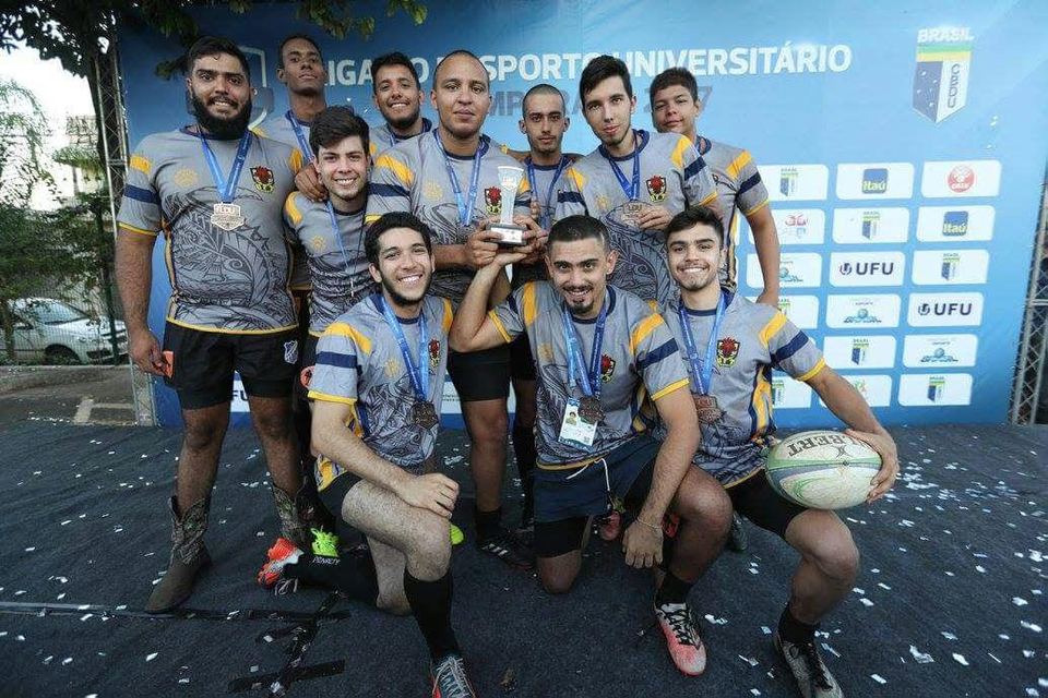 A equipe de Rugby da UFT ficou em terceiro na competição (Foto: Divulgação)