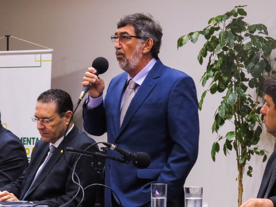 Presidente da Andifes, Reinaldo Centoducatte, durante pronunciamento (Foto: Divulgação/Andifes)