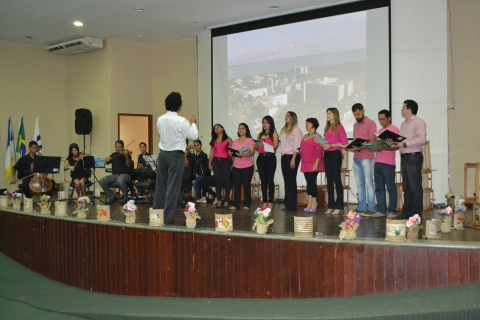 Coral EmCanto e Orquestra Viva Música abriram as atividades do II Fórum de Cultura da UFT (Foto: Samuel Lima/Dicom)