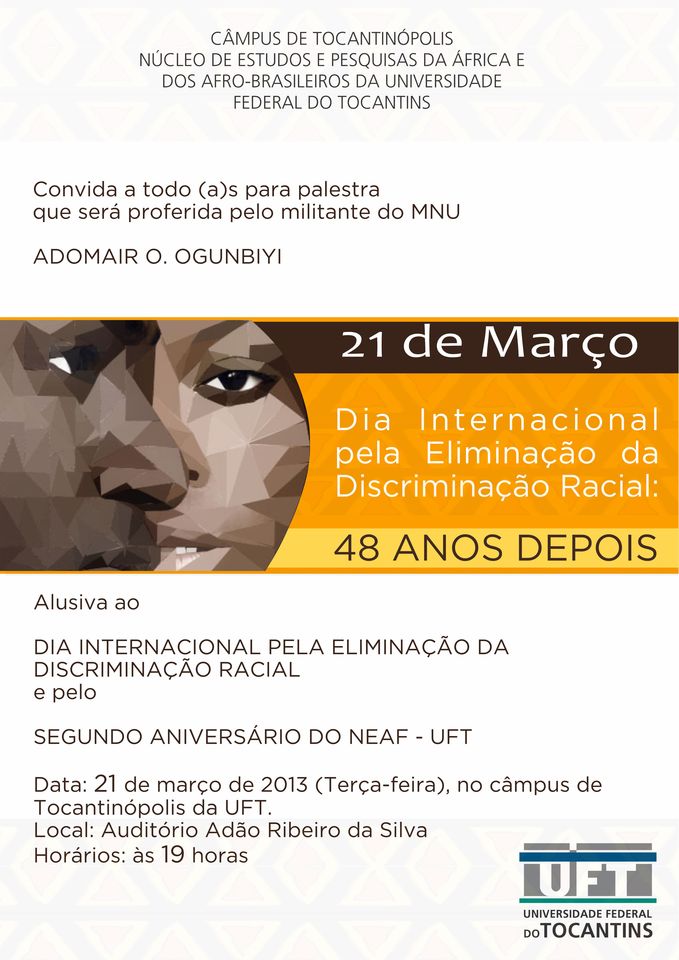 Cartaz da Palestra de 21 de março de 2017
