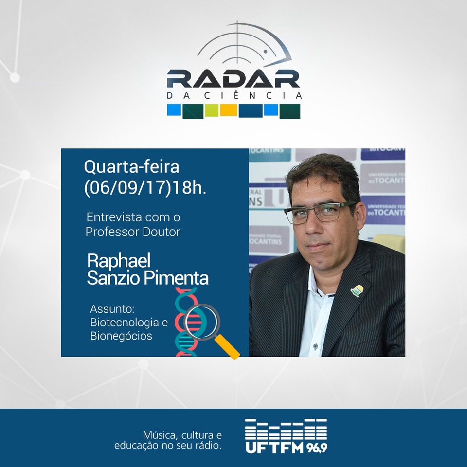 Banner de chamada do primeiro programa Radar da Ciência (Arte: Job/Dicom)