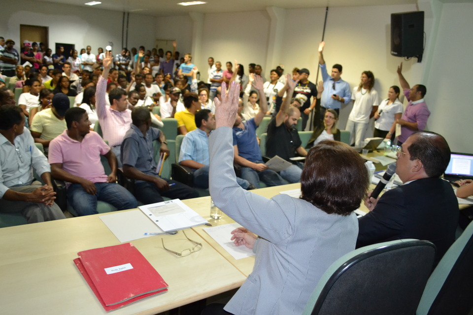 Momento da votação no Consuni, em 2013, da instituição de cotas quilombolas na UFT (Foto: Taciano Gouveia/Acervo Dicom)