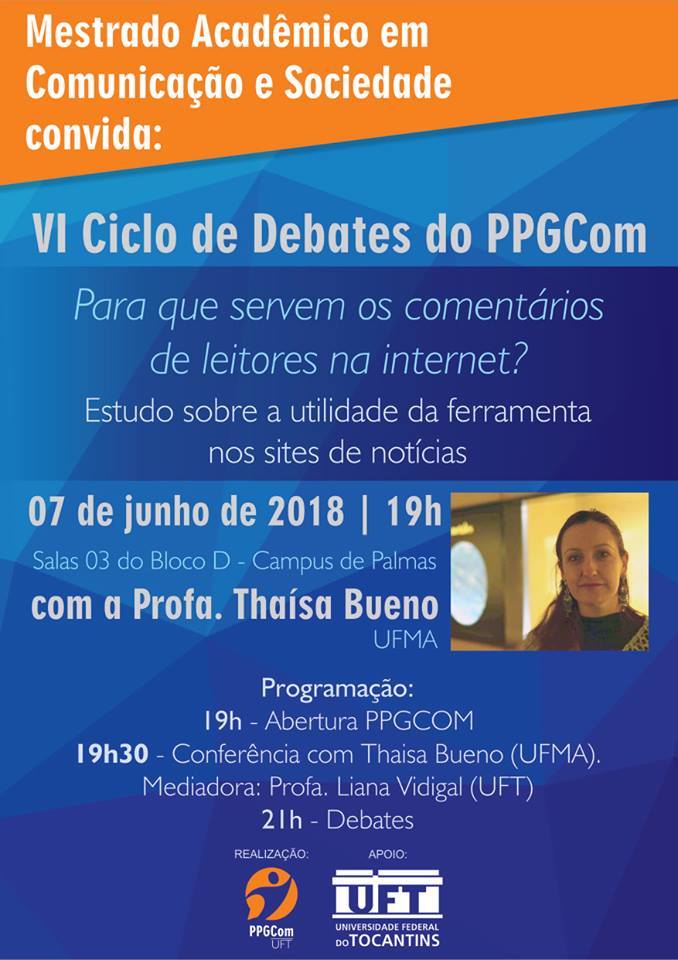 cartaz PPGCom - Ciclo de Debates