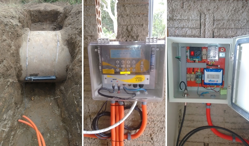 Monitor hídrico que está implantado em propriedades na região do Rio Formoso (Foto: Divulgação)