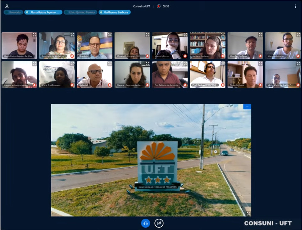Consuni, pela primeira vez, ocorreu em formato de webconferência (Imagem: Frame Youtube UFToficial)