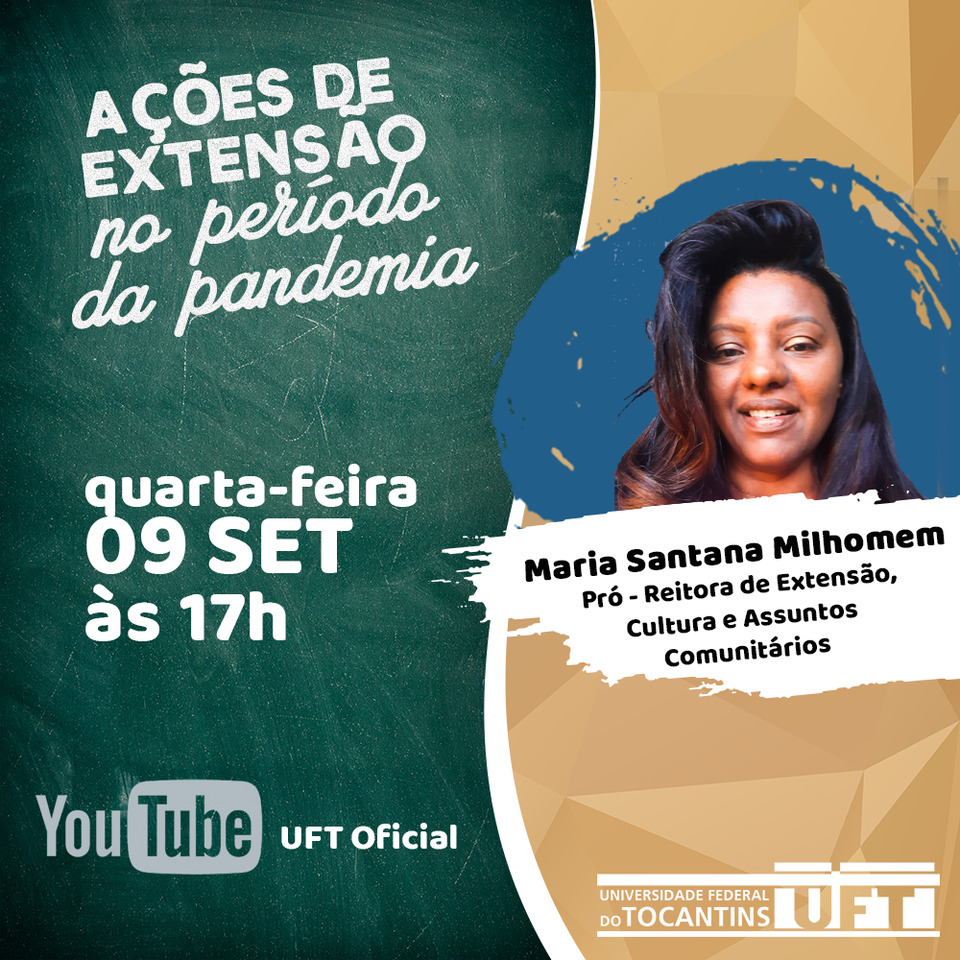 Live #5 - Ações da UFT na Pandemia (Proex) (Arte: Job/Sucom)
