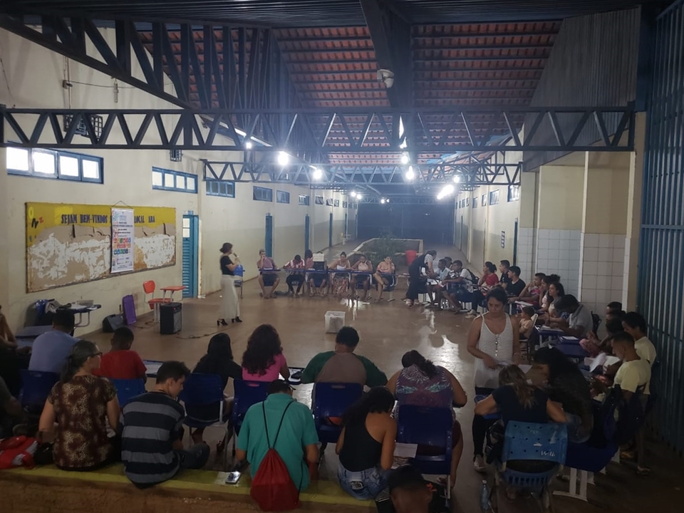 Ação ocorreu na Escola Estadual Maria dos Reis Alves Barros  (Foto: Thiago Franco/Divulgação)