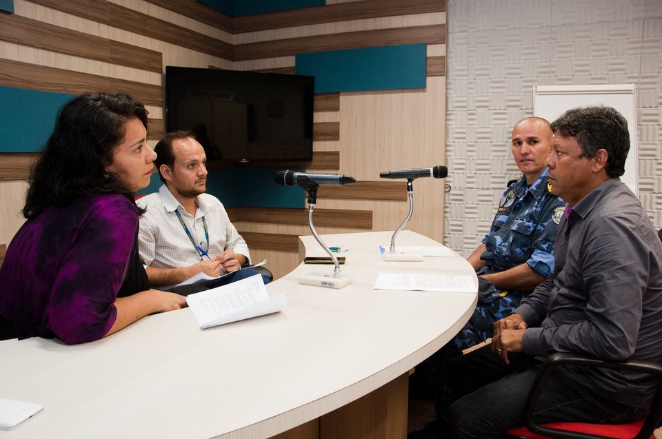Gravação do programa MP Explica, um dos parceiros da UFT FM (Foto: Arquivo Ascom/MPE)