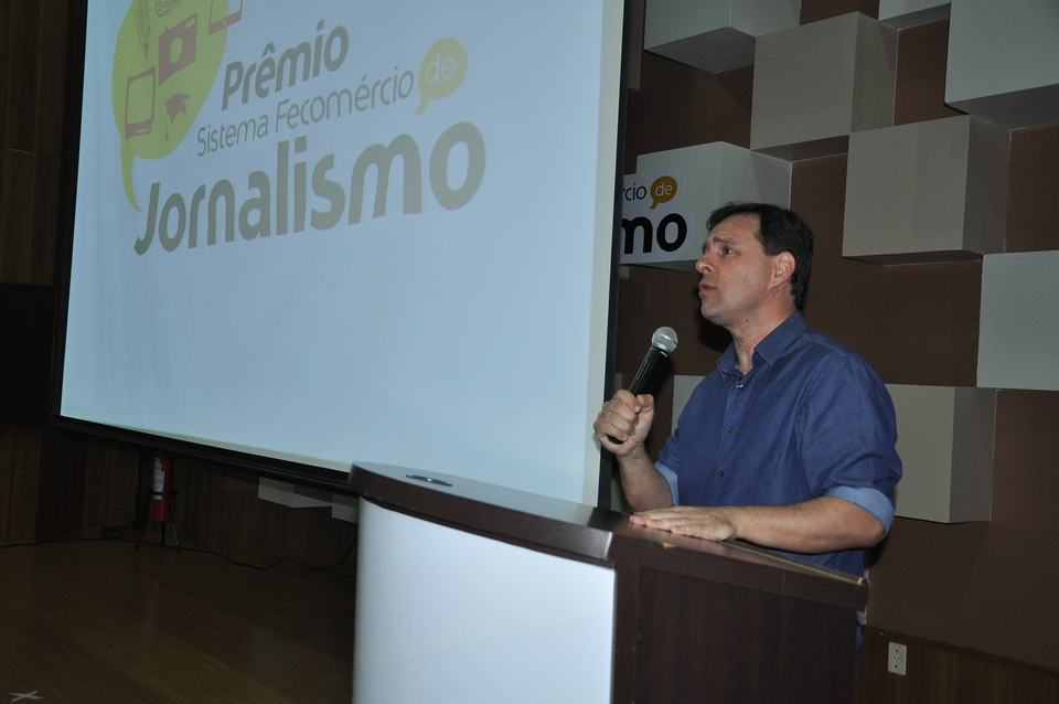 Palestra com Marcelo Canellas (Foto: Ascom Fecomércio-TO/Divulgação)