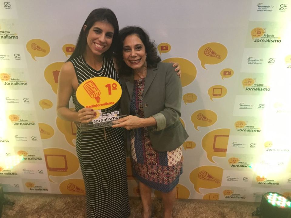 Maria Tereza e a diretora de Comunicação da UFT, Marluce Zacariotti (Foto: Divulgação)