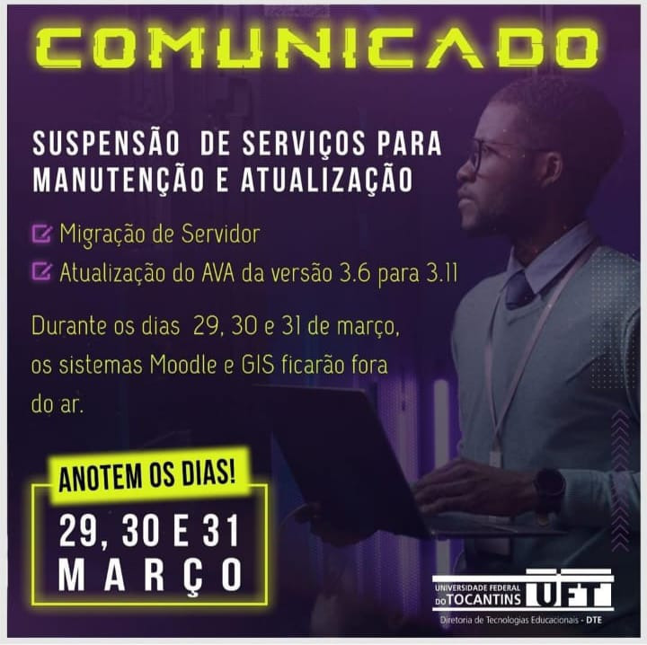 Comunicado - Manutenção e Atualização de Sistema