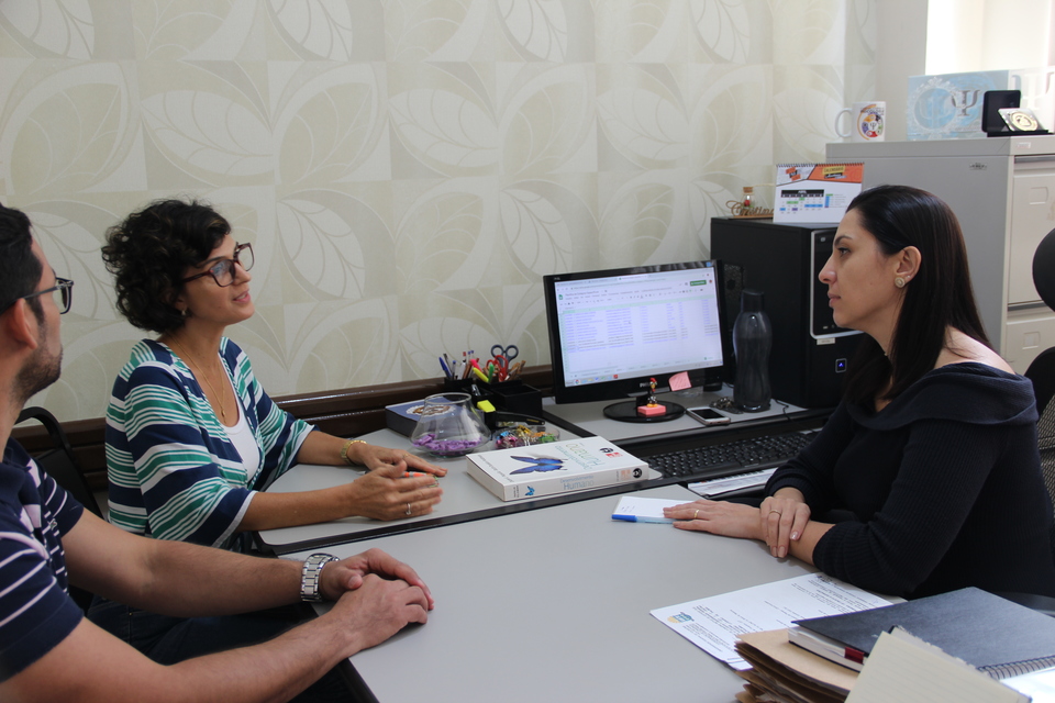 Direção do Câmpus de Palmas UFT e Coordenação de Estágio e Assistência Estudantil (Coest) fazem reunião com a Coordenação de Psicologia do Centro Universitário Luterano de Palmas (Ceulp/Ulbra) (Foto: Isabella Santa Rosa)