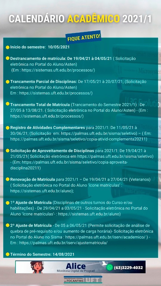 Calendário Acadêmico 2021-1