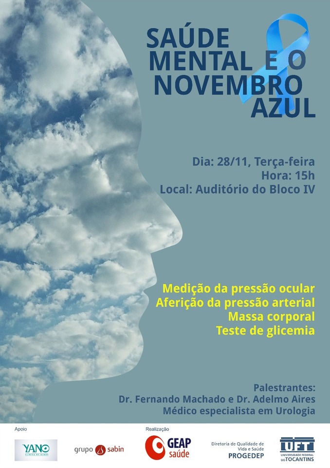 Cartaz Novembro Azul 2017 (arte: Job/Dicom)