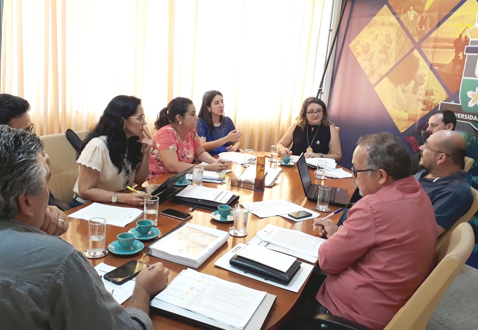 Reunião ocorreu no gabinete da vice-reitoria da UFT (Foto: Helaisy Martins/Sucom)