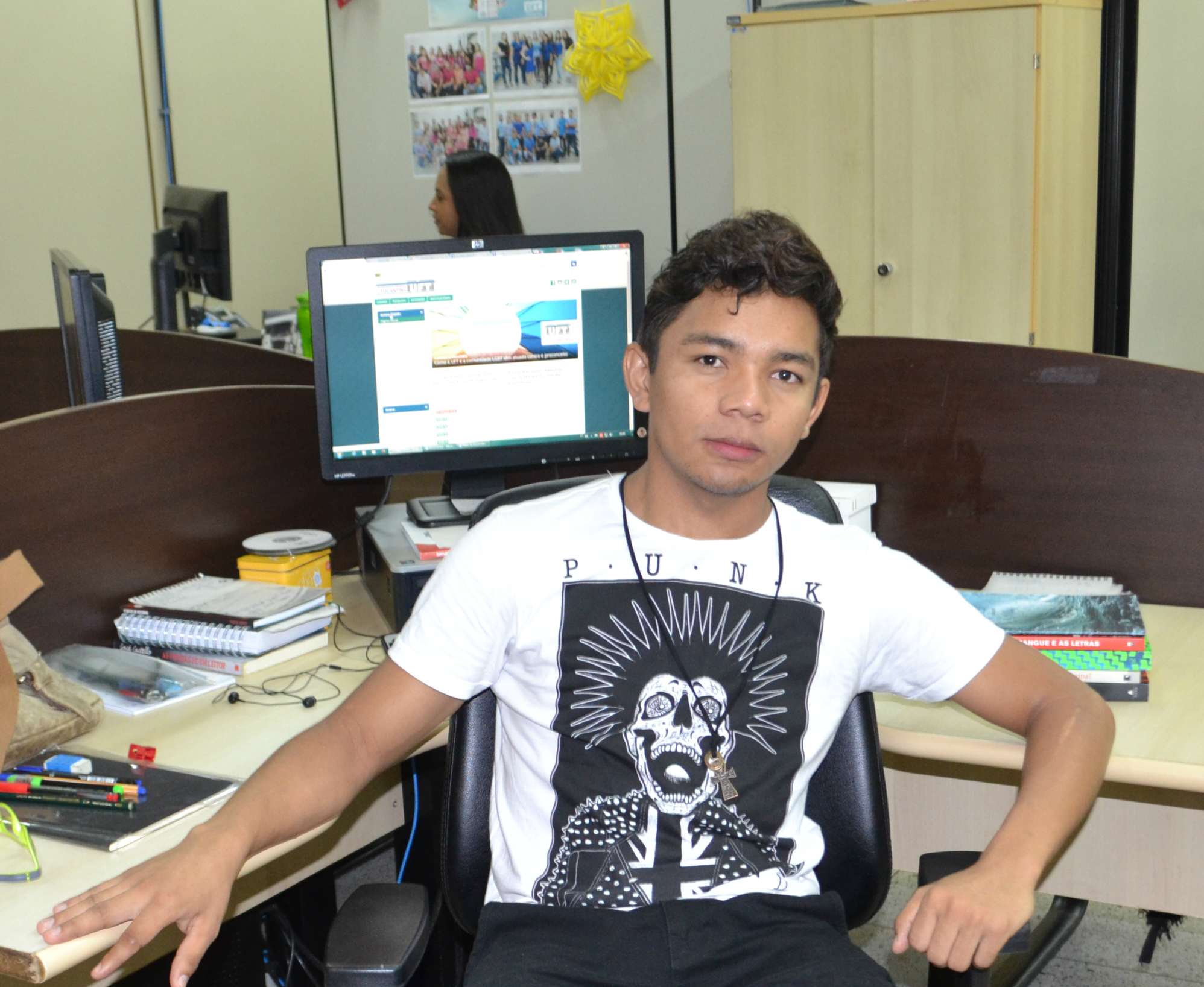 Joselias Alves, aluno  de Pedagogia da UFT, Câmpus de Palmas. (Foto: Lean Felipe)