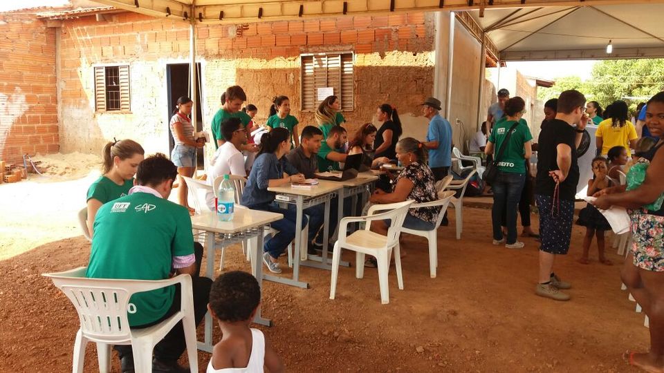 Atendimento jurídico no setor Lago Norte em Palmas no ano passado (Foto: Gustavo Lopes) 