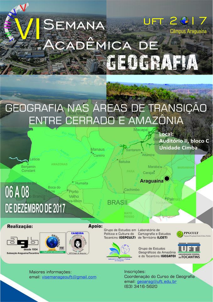 Banner - VI Semana Acadêmica de Geografia (Imagem: Reprodução do cartaz do evento)