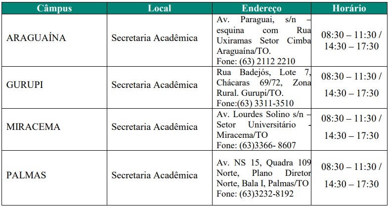 Locais para matricula  (Foto: Divulgação)