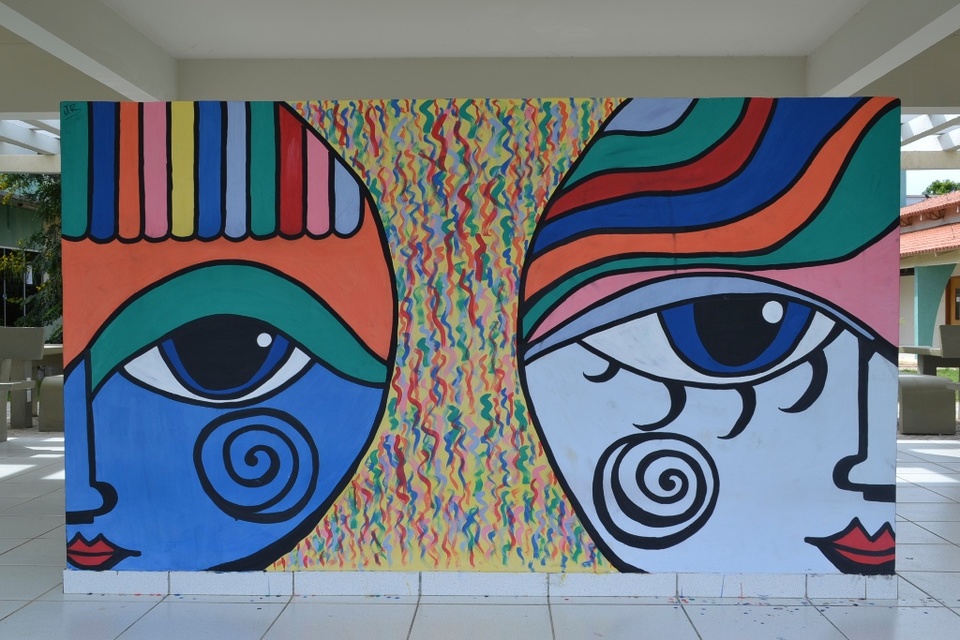 Pintura Grafite no Câmpus de Miracema. Foto Rodrigo Mamedio
