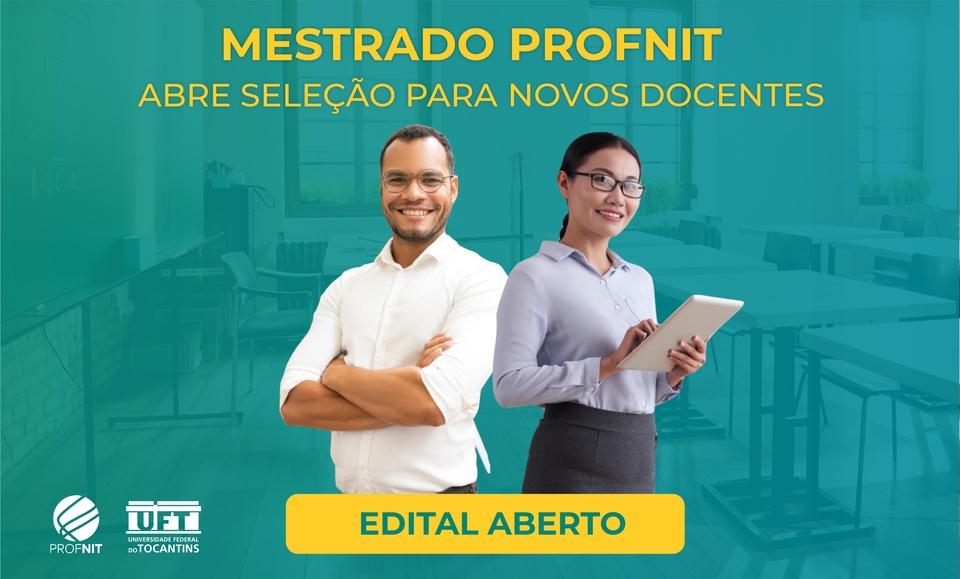 Profnit abre edital de credenciamento de novos docentes (Arte: Job/UFT)