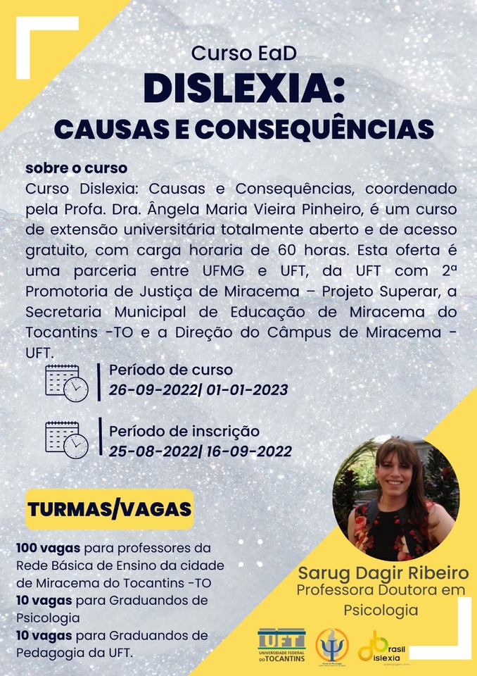 Curso Dislexia: causas e consequências