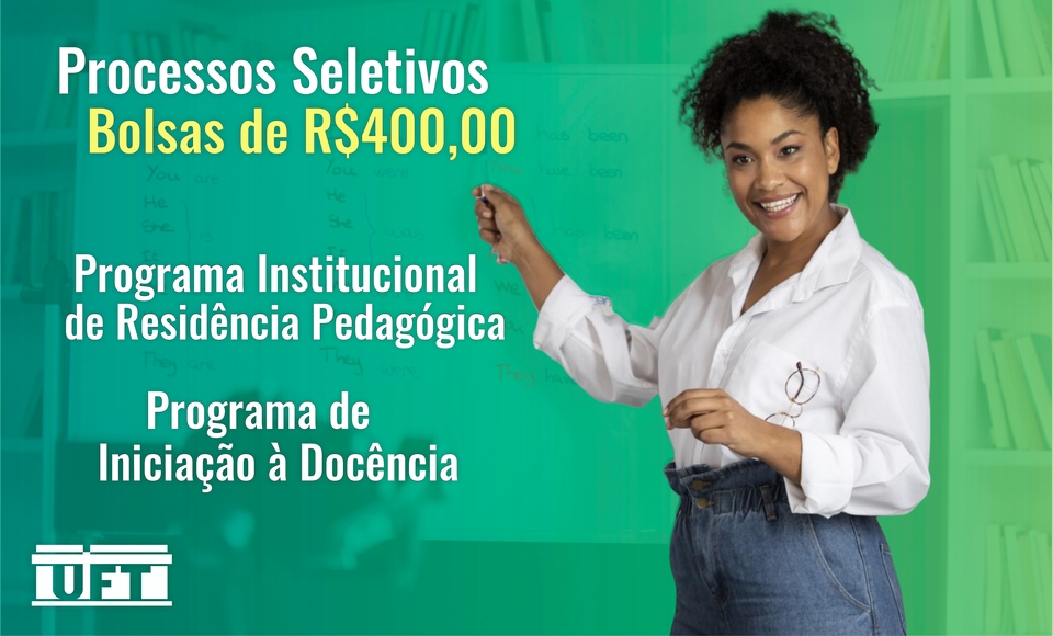 Inscrições abertas para Pibid e Programa de Residência Pedagógica (Arte: Job/UFT)