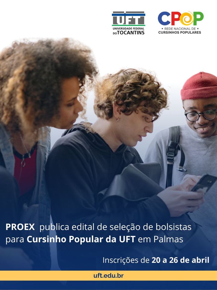 UFT abre seleção para bolsistas do Cursinho Popular 2026 em Palmas