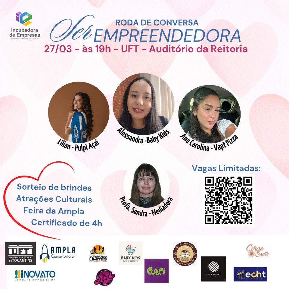 Cartaz virtual com as informações do evento
