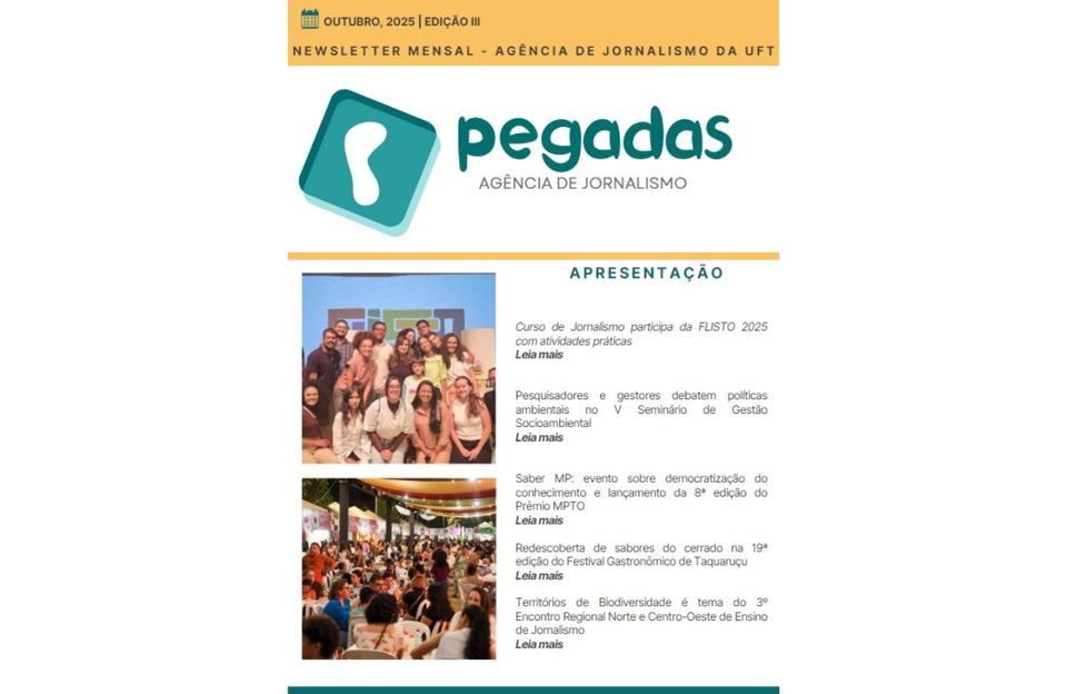 Newsletter Pegadas - Outubro