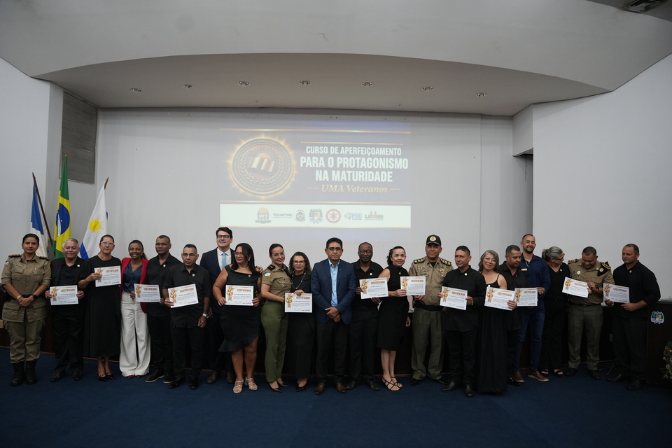 UFT, PMTO, CBMTO e Fundação Pró-Tocantins entregam certificados a veteranos da Segurança Pública