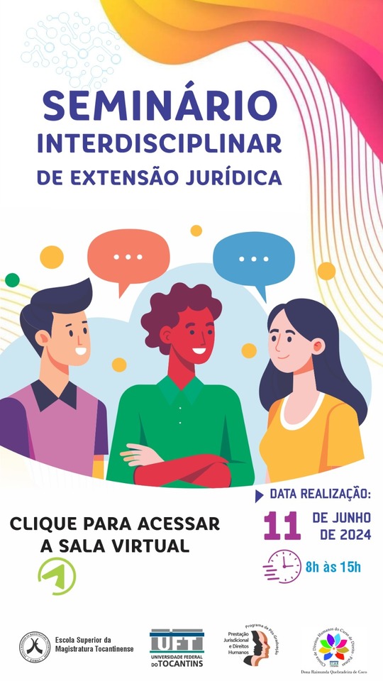 Imagem colorida com informações do evento