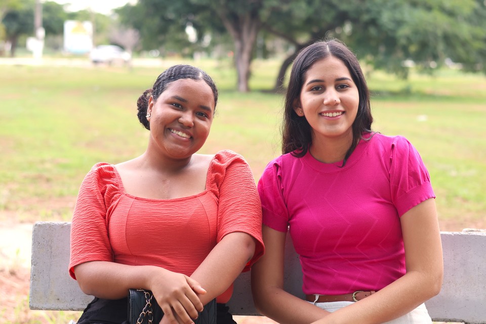 Agatha Vitória e Evelyn Oliveira (Foto: Amanda Annie, Sucom/UFT)