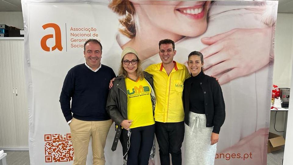 Dra. Neila Osório, coordenadora da UMA, e o assessor de projetos, Fernando Nunes, representam a instituição em Portugal. Foto divulgação ASCOM UMA:jpeg (Foto: deniseneves)