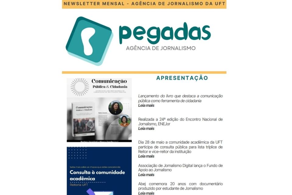 Newsletter Pegadas - Maio