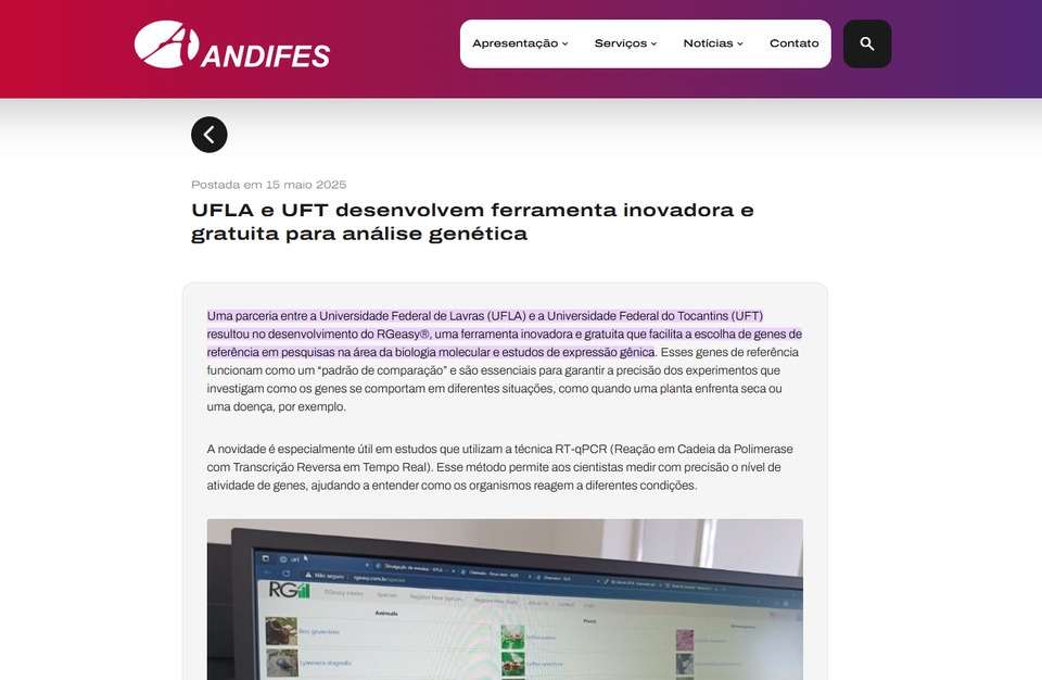 UFLA e UFT desenvolvem ferramenta inovadora e gratuita para análise genética