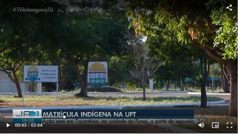 Matrícula indígena na UFT